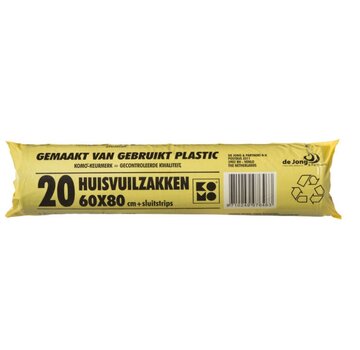 KOMO Afvalzak (huisvuilzak) 60x80cm Doos a 15x20 stuks