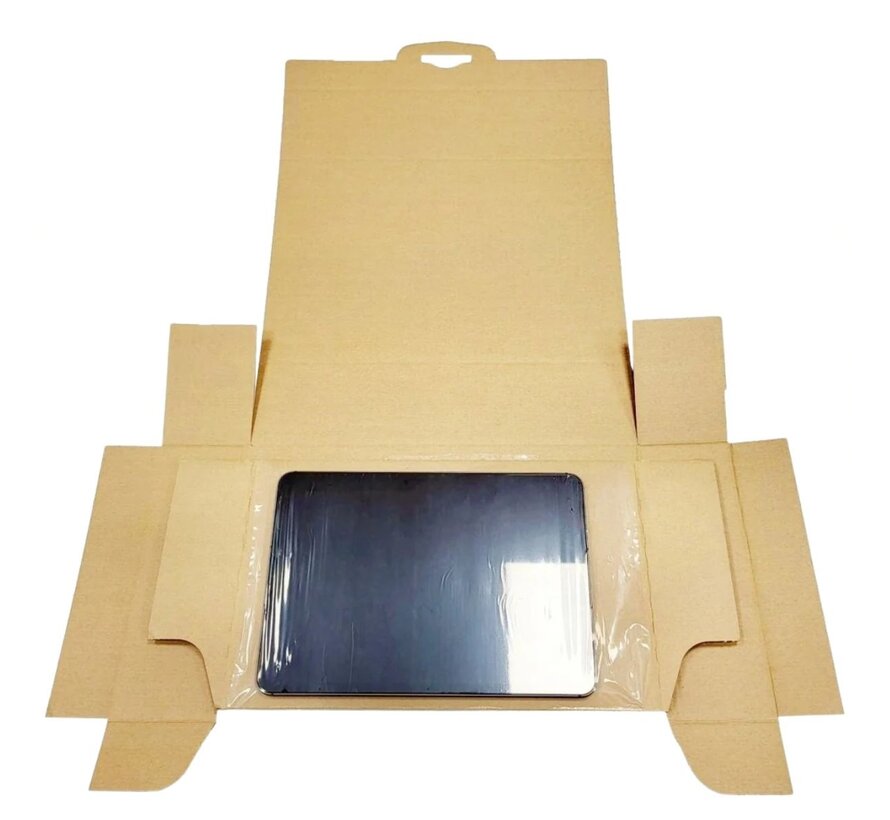 Emballage de fixation pour tablettes - 310 x 200 x 50 mm - Complet avec film de maintien