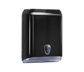 Specipack Distributeur d'essuie-mains pliés - plastique noir - soft touch - pour 600 essuie-mains
