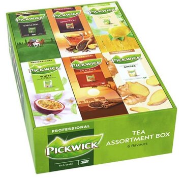 Thé Pickwick, assortiment de 6 saveurs, paquet de 150 sachets