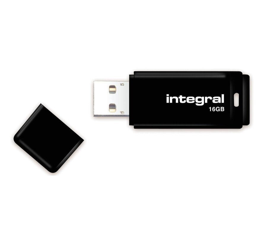 Clé USB 2.0 Integral 16 Go - noir - à l'unité