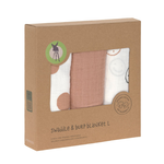 Lassig Lässig - Swaddle & Burp Blanket L Tiny Smile maple,, 3 pcs ass., 85 x 85 cm