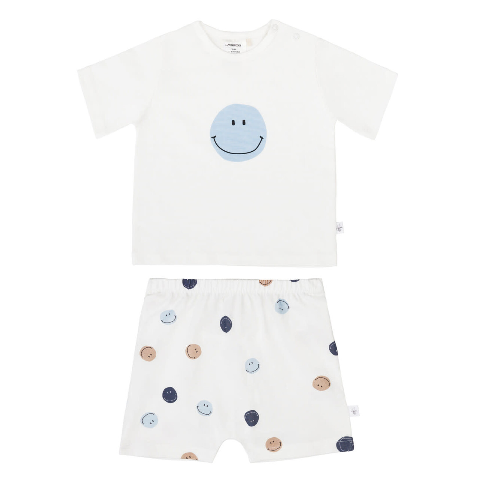 Lassig Lässig - Short Sleeve Set GOTS Smile milky