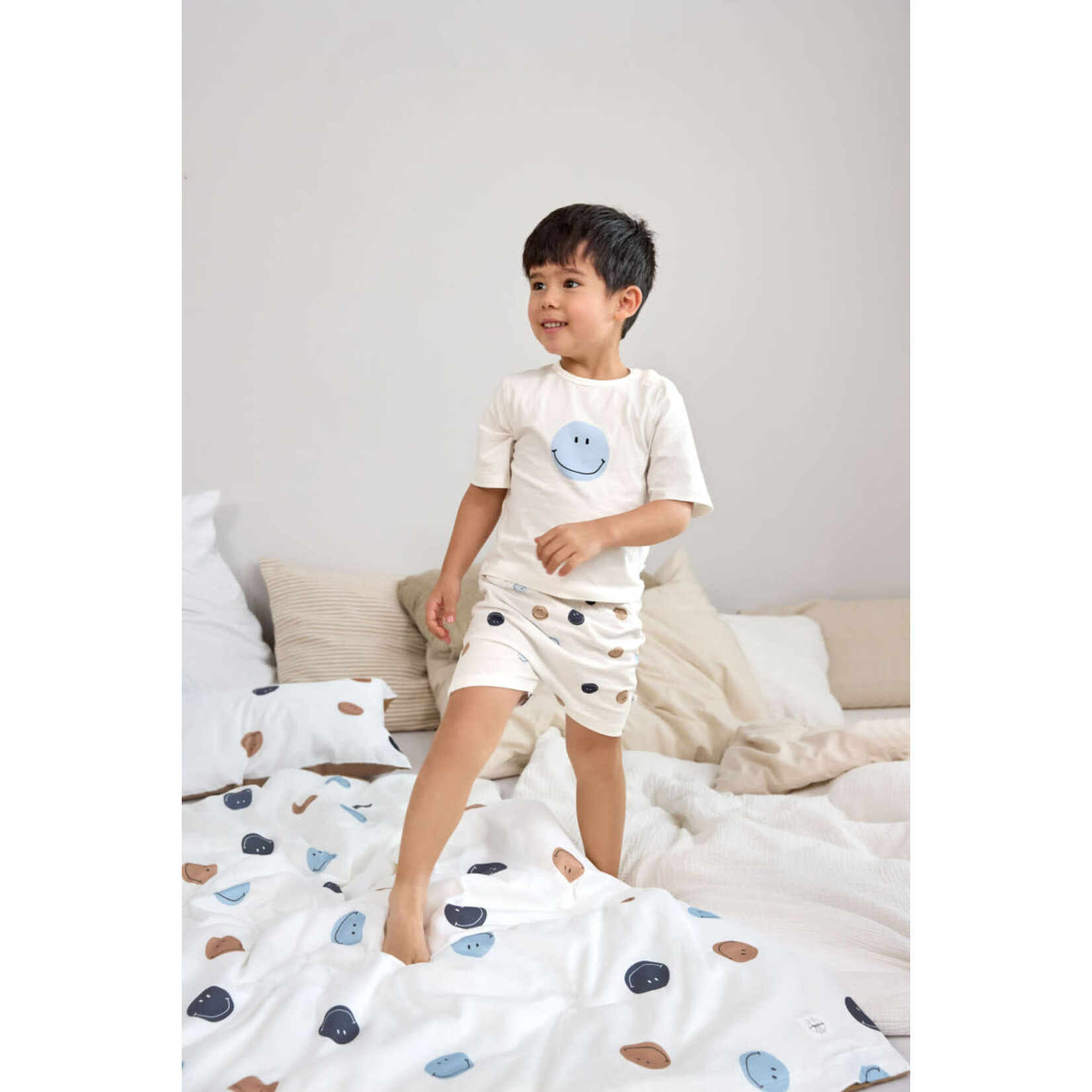 Lassig Lässig - Short Sleeve Set GOTS Smile milky