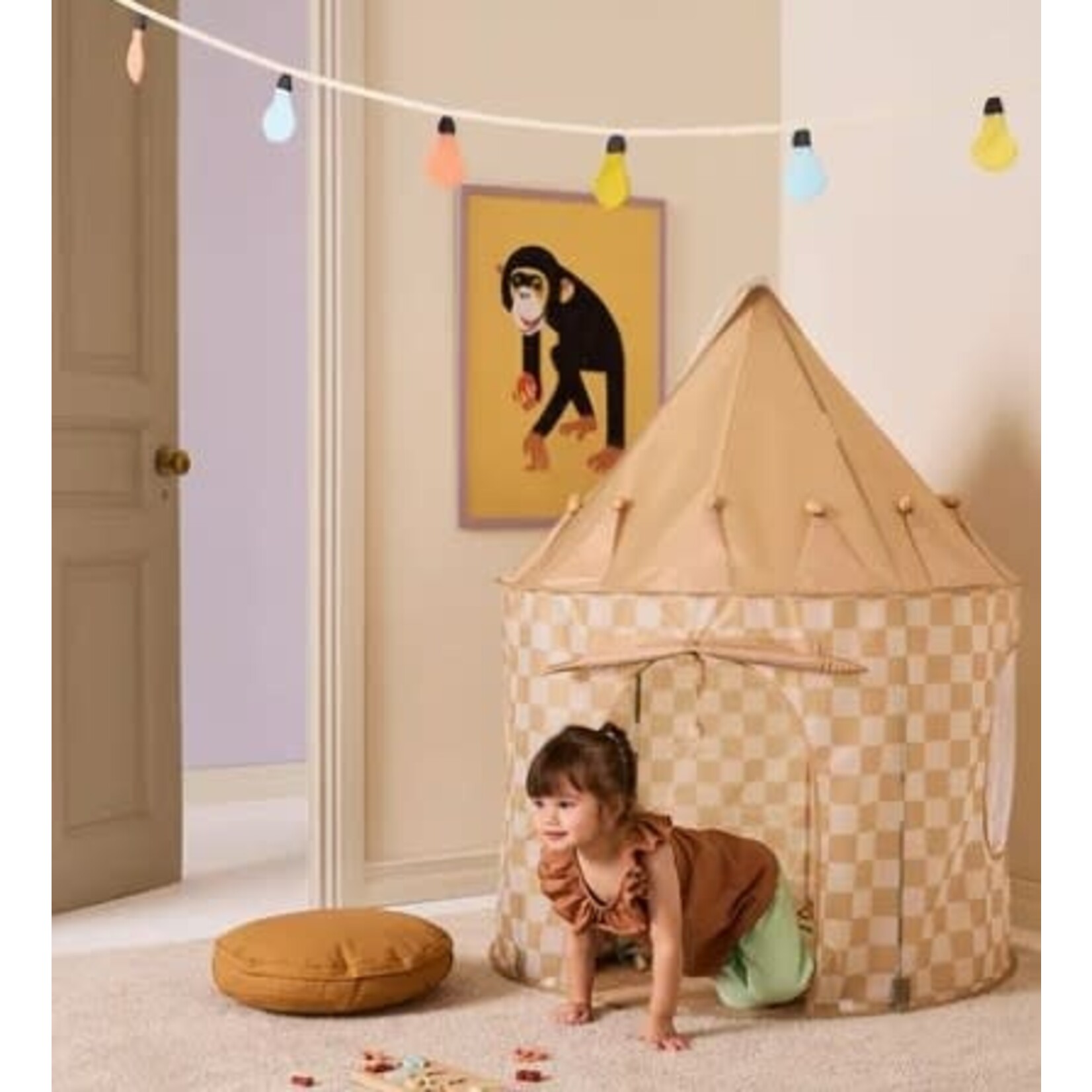 Kid's concept Kid's Concept - Speeltent Check Yellow
