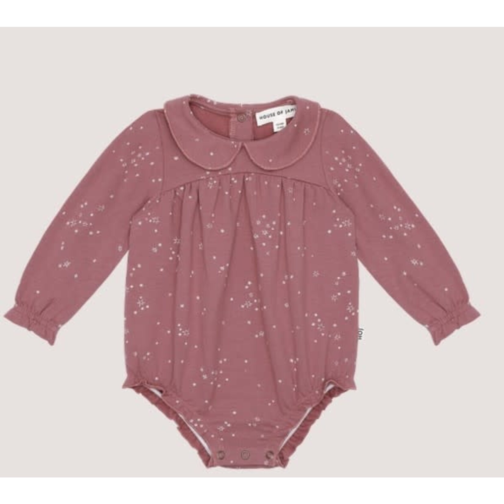 House of Jamie House of Jamie - Girls Rompersuit (LS): Hearts & Twinkles