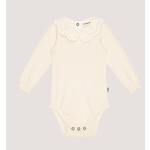 House of Jamie House of Jamie - Crochet Collar Bodysuit: Cream