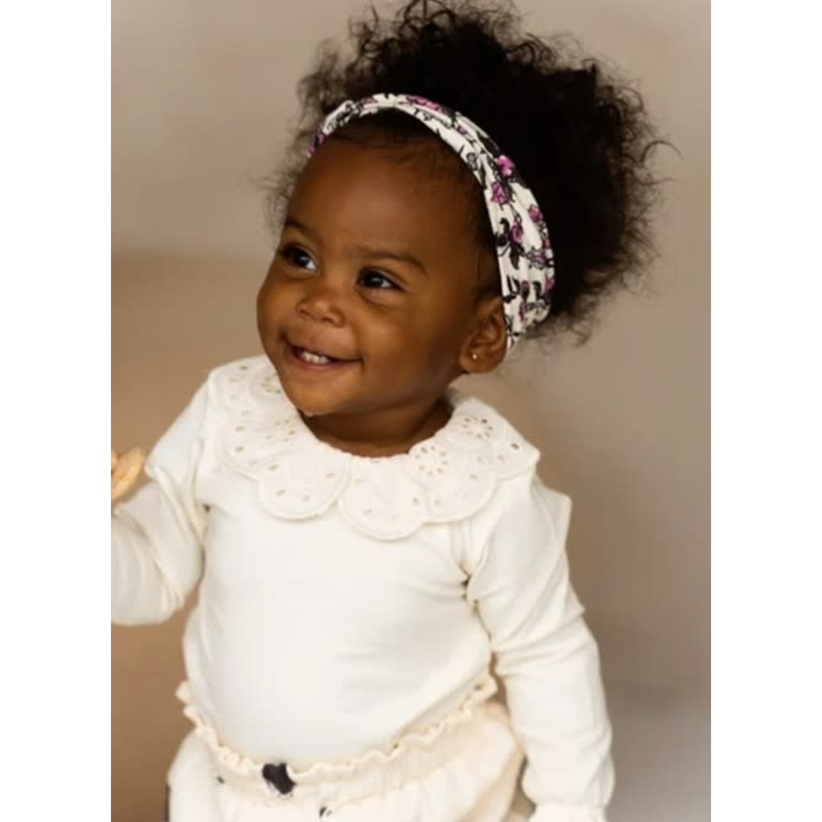 House of Jamie House of Jamie - Crochet Collar Bodysuit: Cream