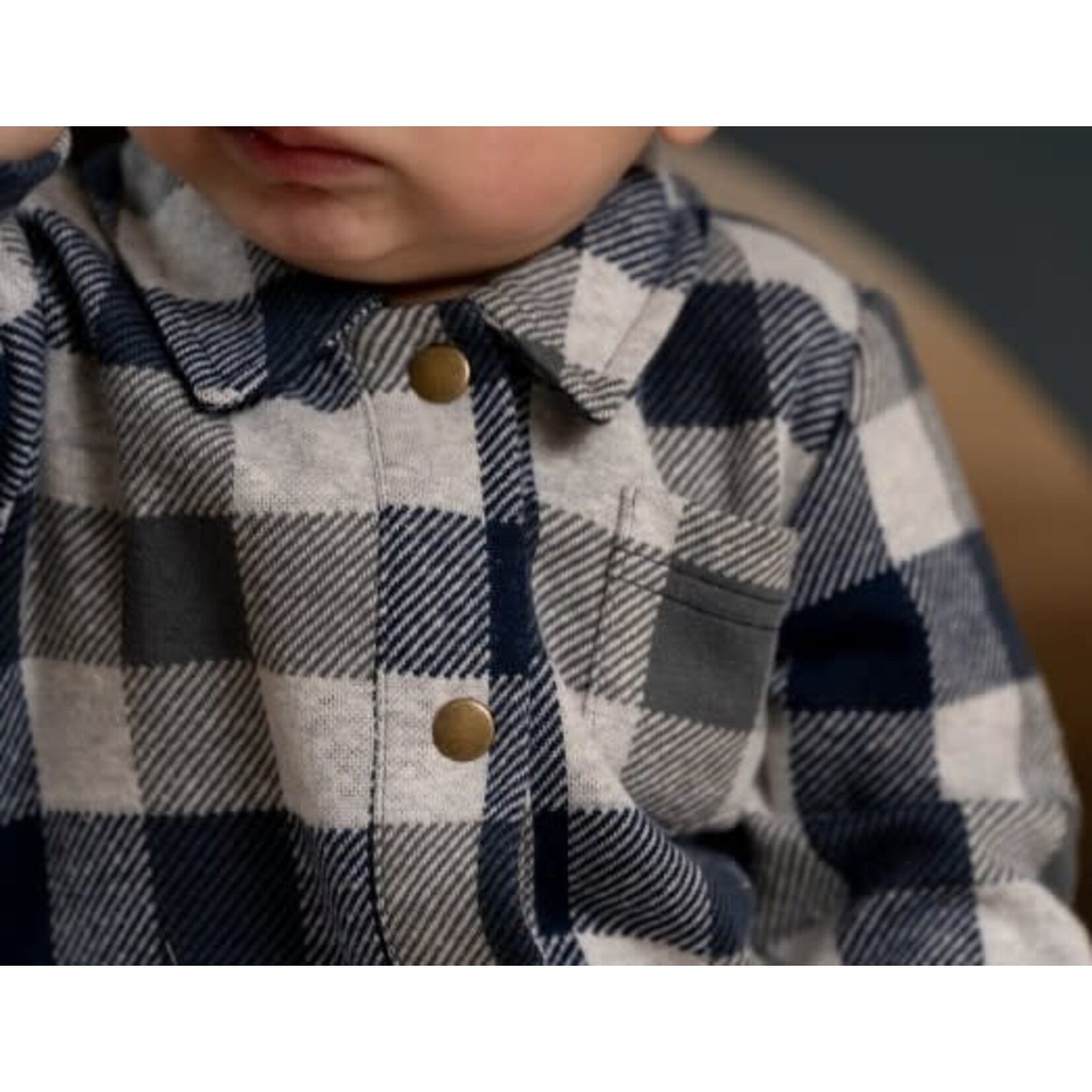 House of Jamie House of Jamie - Pocket Overall: Blue Check