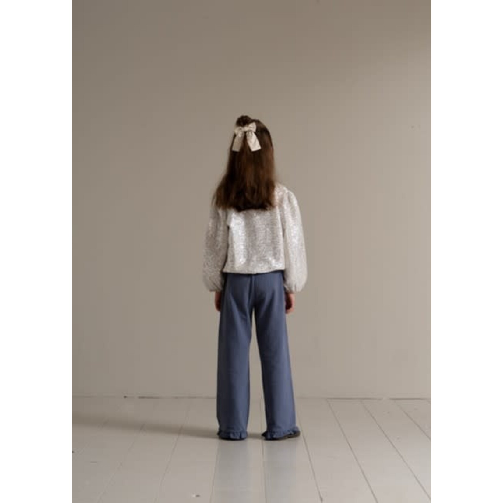 House of Jamie House of Jamie - Classic Ruffled Pants: Stardust Blue