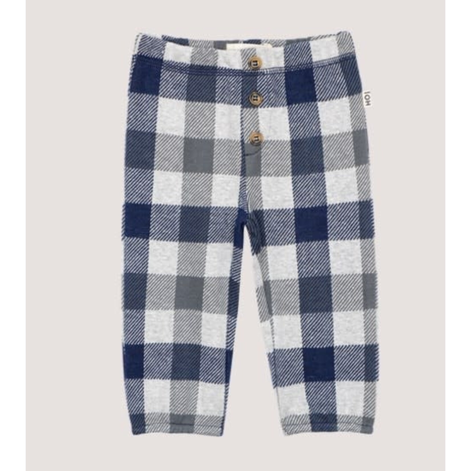 House of Jamie House of Jamie - Baby Relaxed Pants: Blue Check