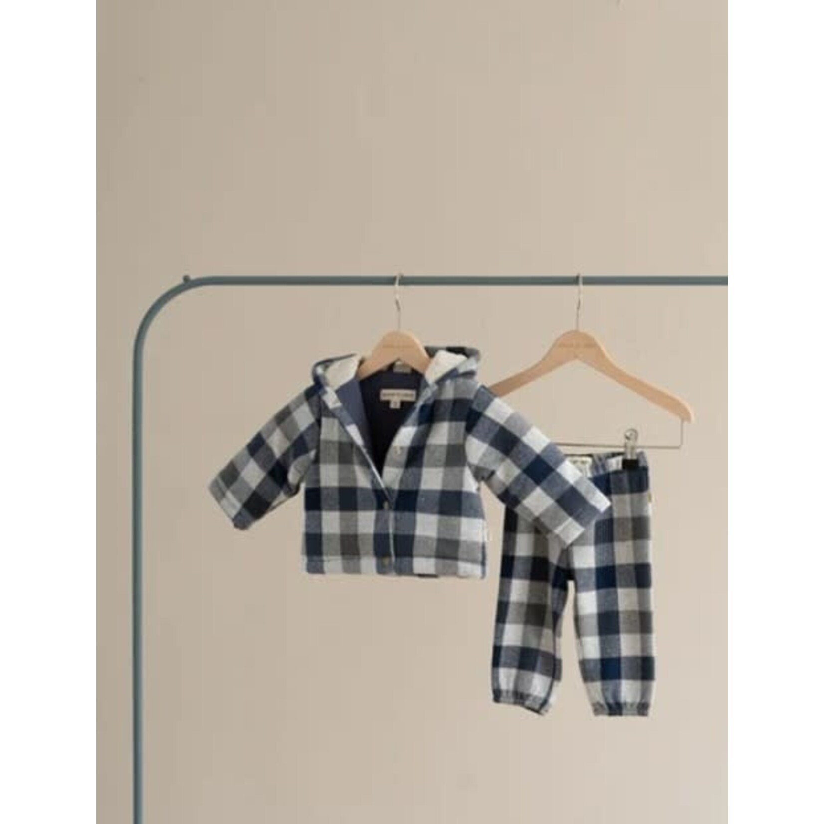 House of Jamie House of Jamie - Baby Relaxed Pants: Blue Check