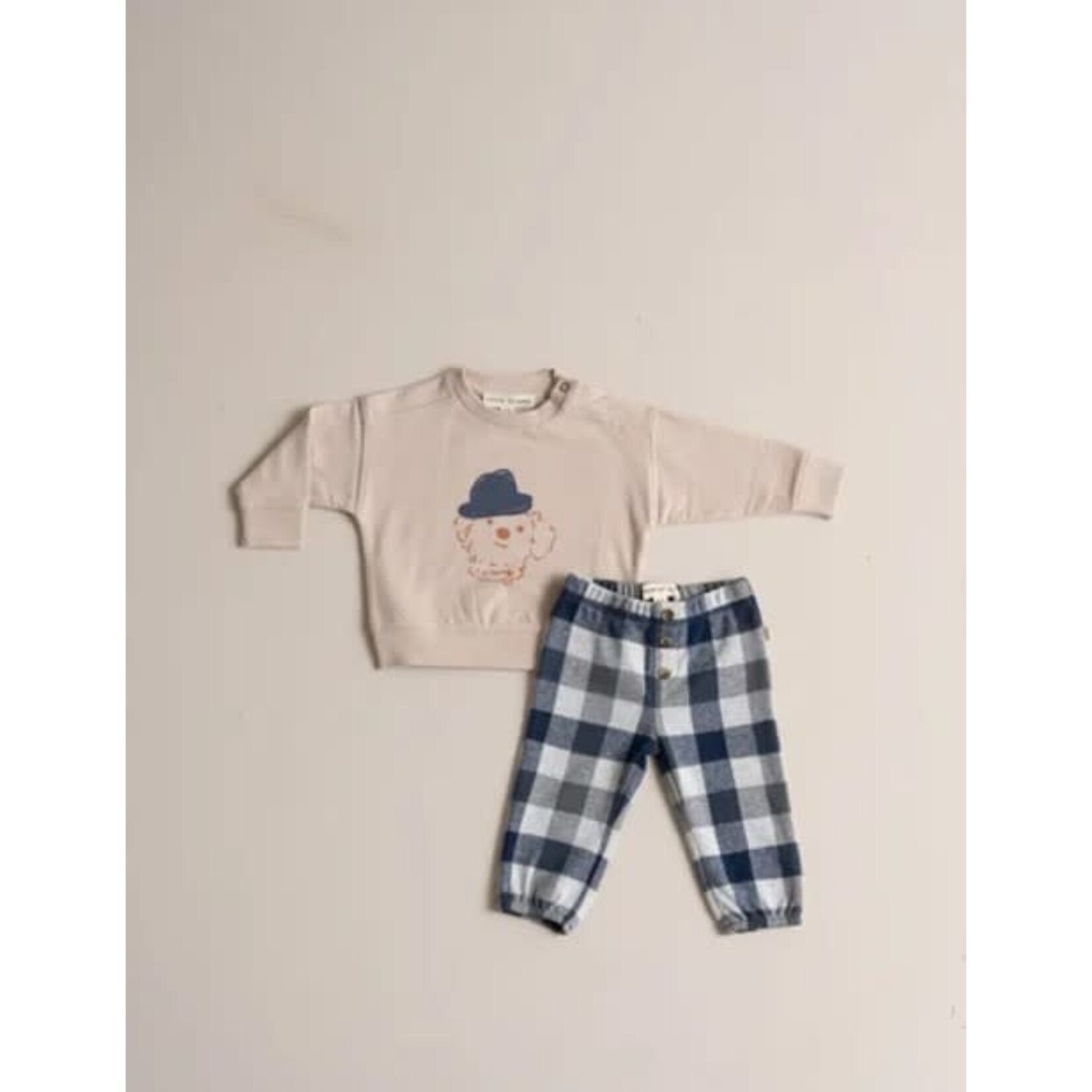 House of Jamie House of Jamie - Baby Relaxed Pants: Blue Check