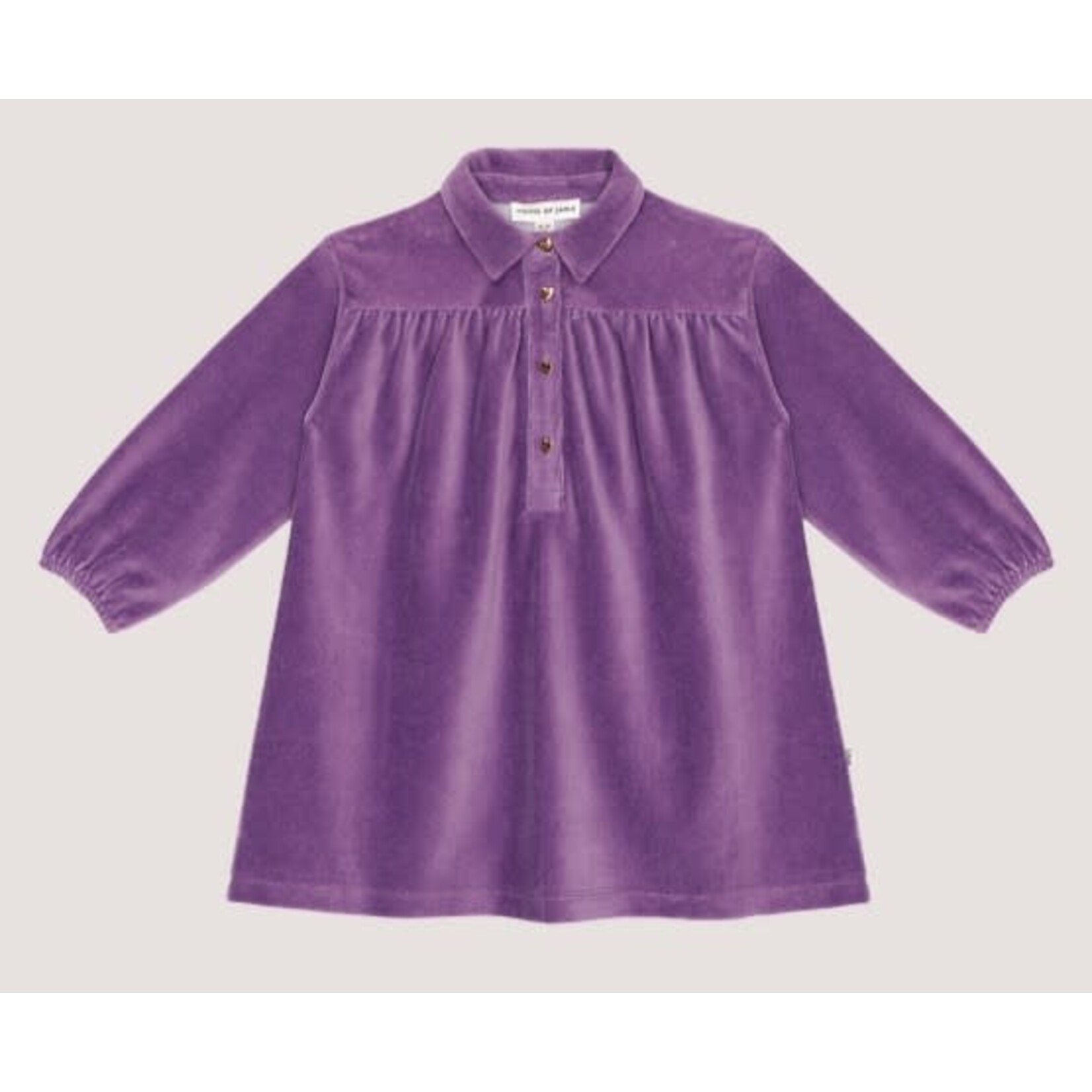 House of Jamie House of Jamie - Shirt Collar Dress: Magic Purple