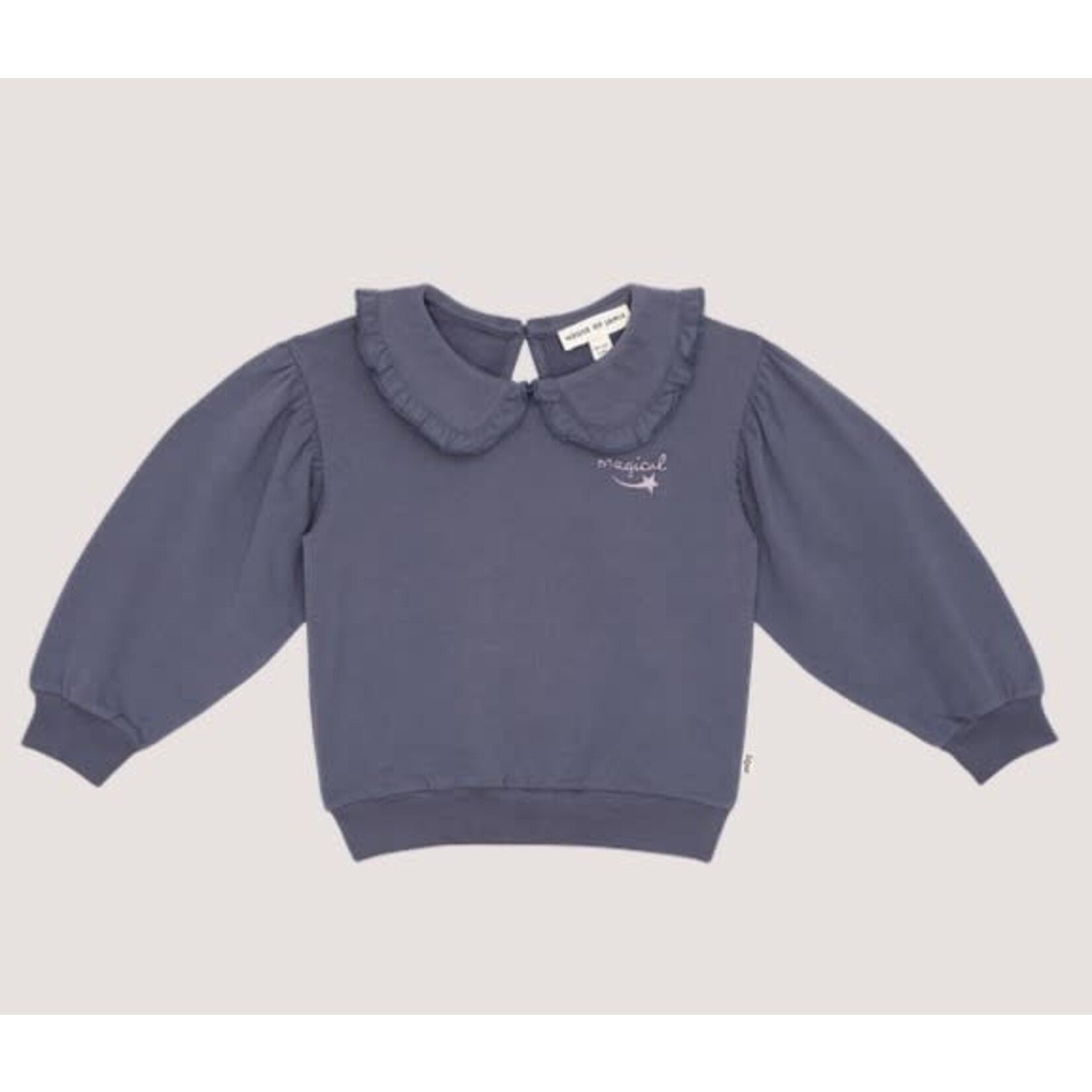 House of Jamie House of Jamie - Balloon Collar Sweater: Stardust Blue