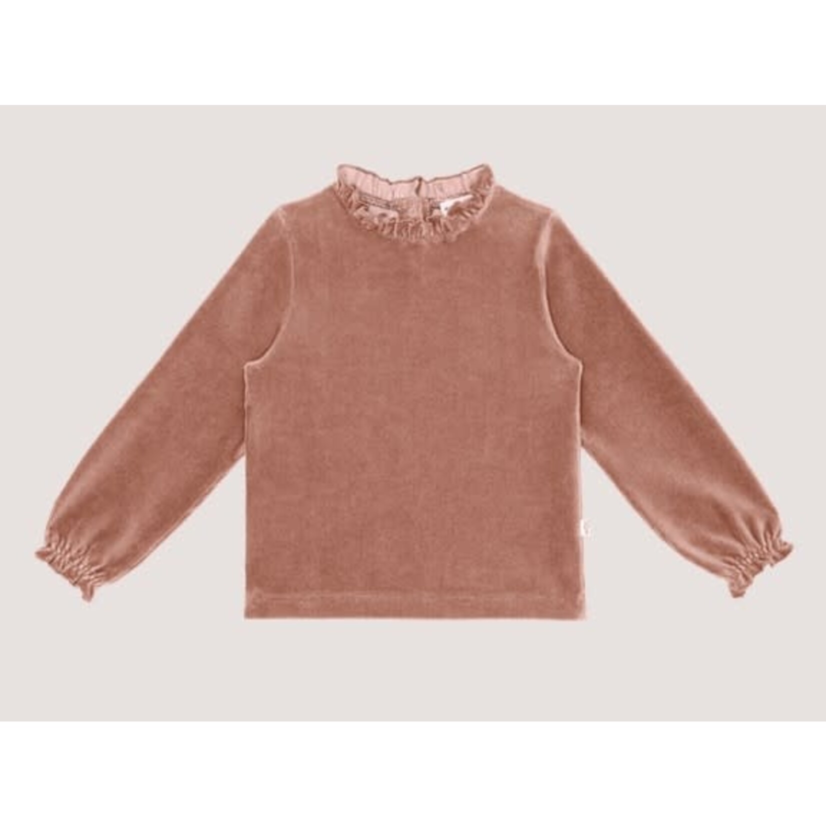 House of Jamie House of Jamie - Frill Collar Jumper: Warm Taupe