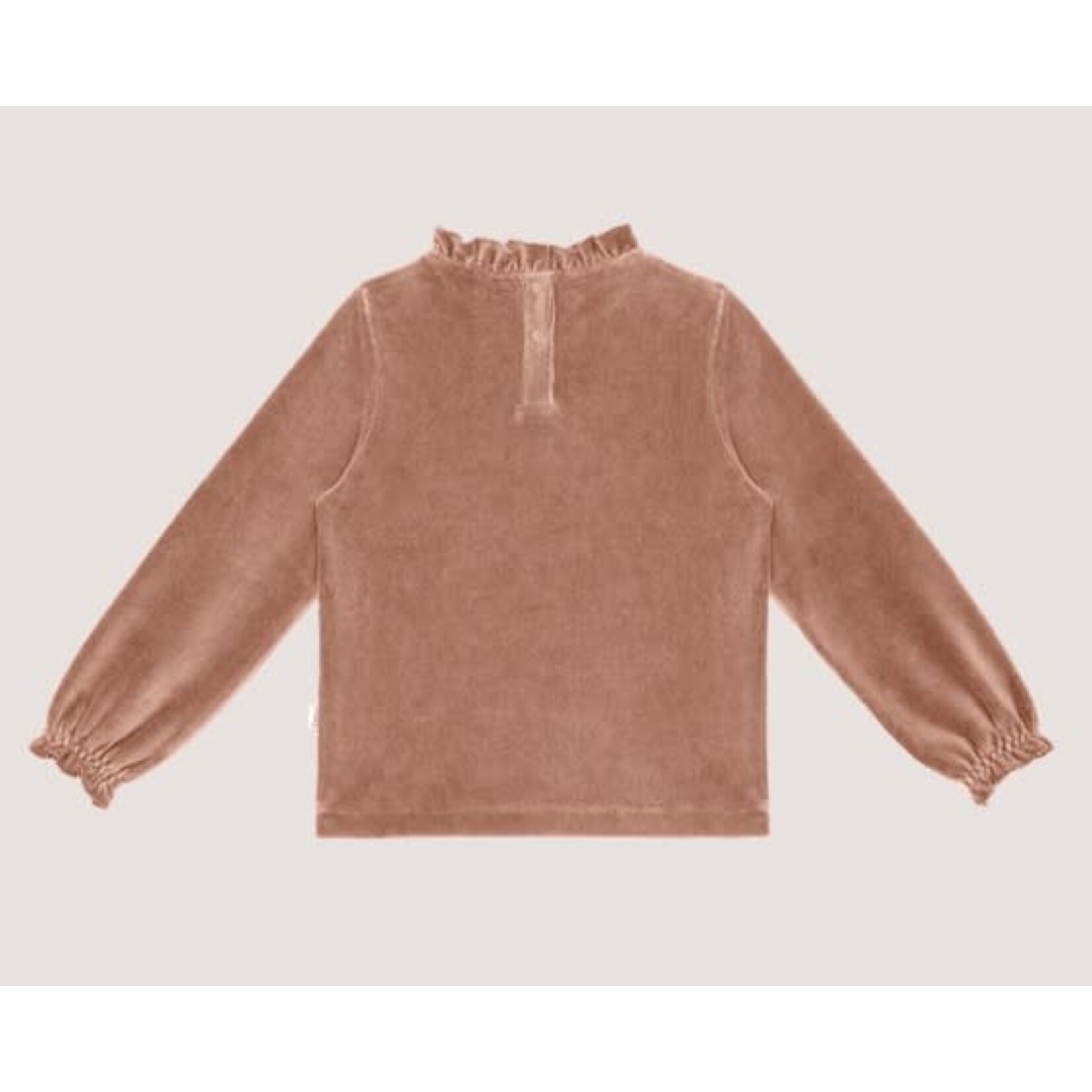 House of Jamie House of Jamie - Frill Collar Jumper: Warm Taupe