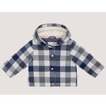 House of Jamie House of Jamie - Baby Hoodie Jacket: Blue Check
