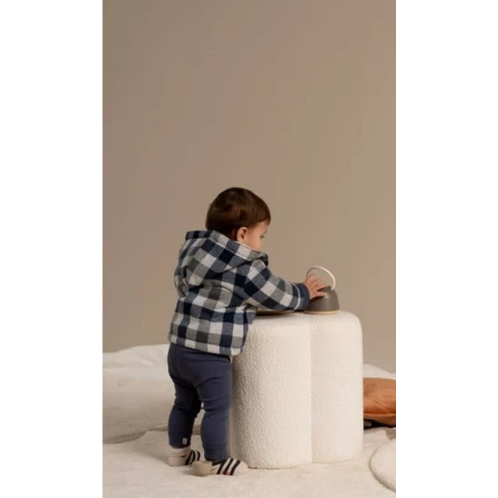 House of Jamie House of Jamie - Baby Hoodie Jacket: Blue Check