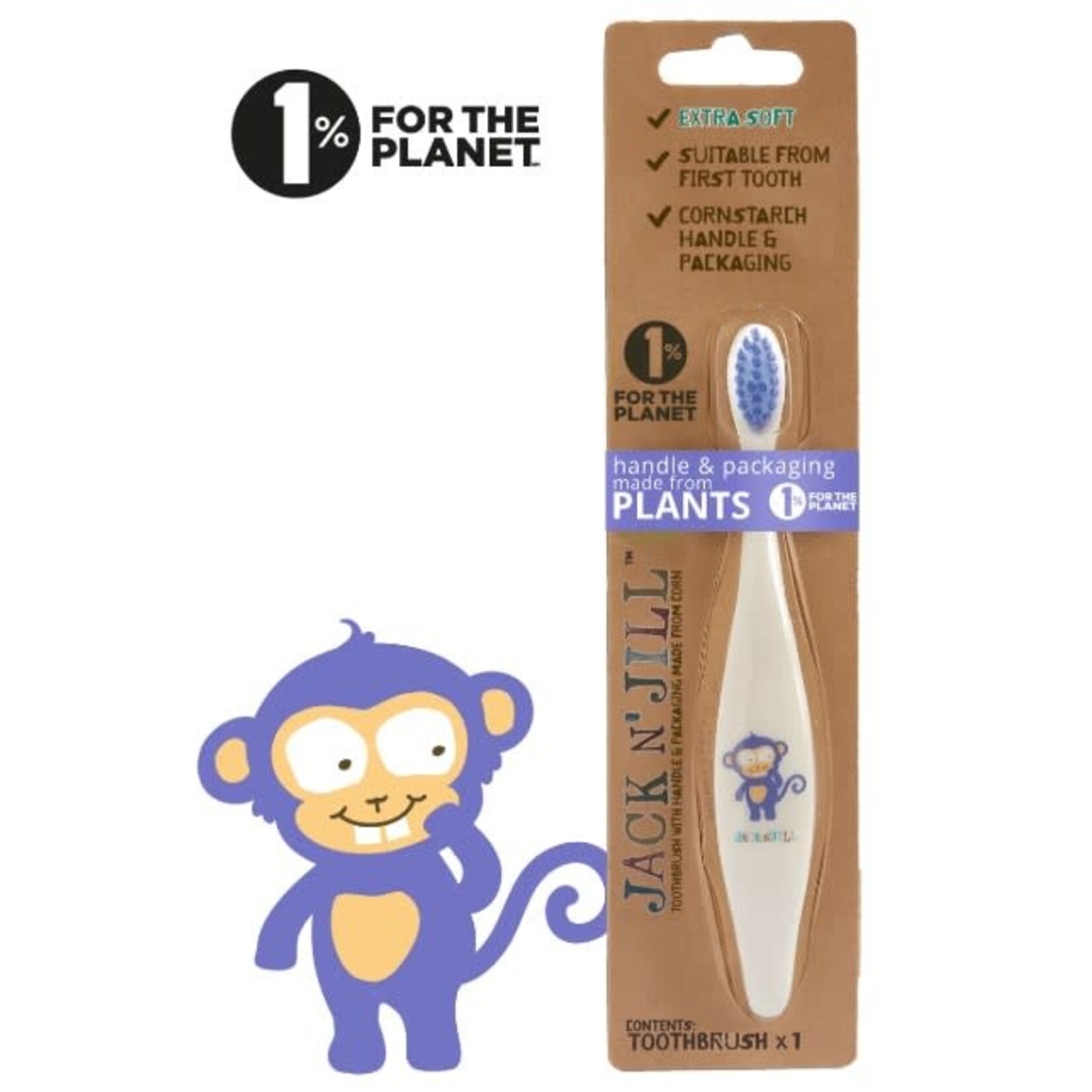 Jack 'N Jill Jack N' Jill Bio Toothbrush MONKEY