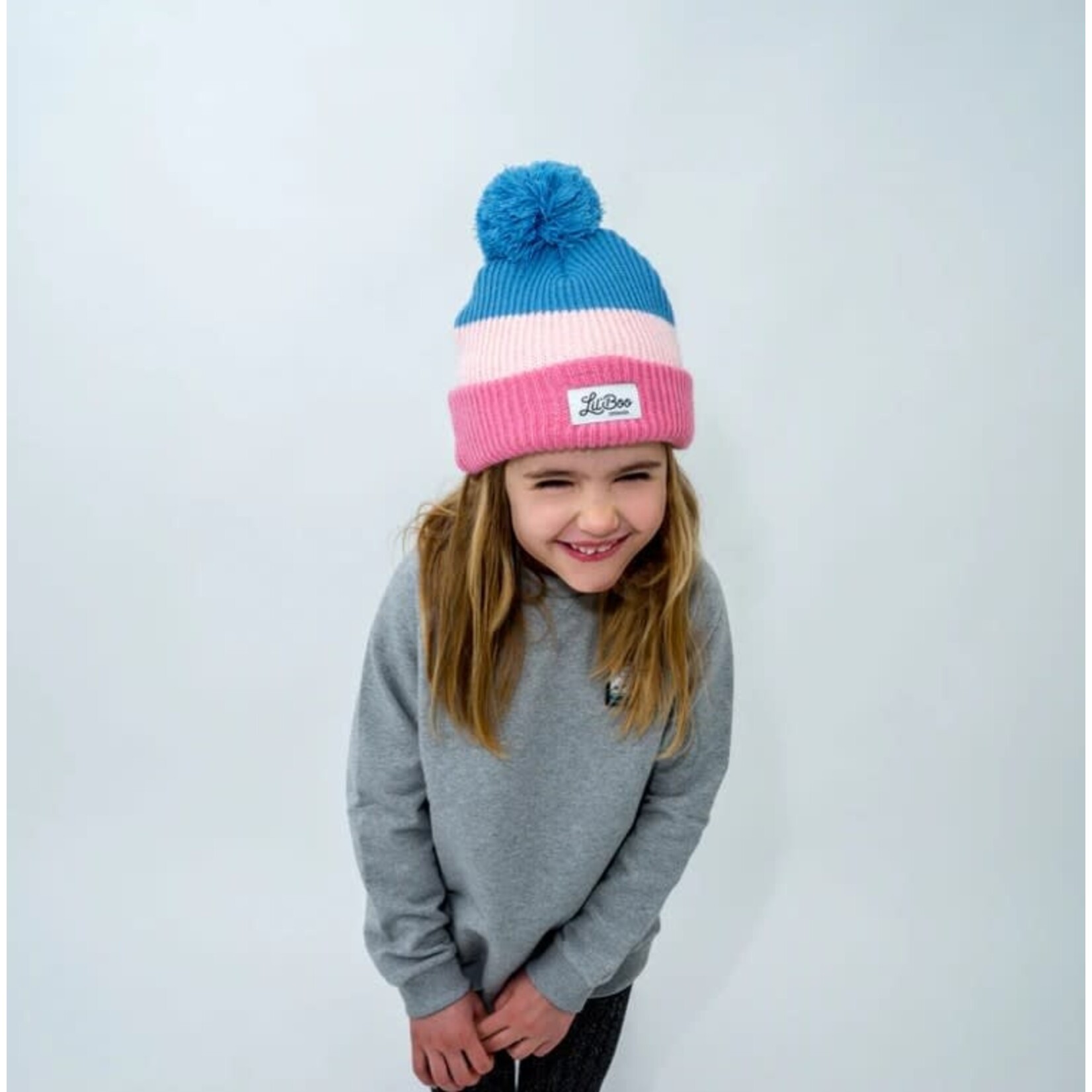 Lil' Boo Lil’ Boo Rainbow Beanie (Toddler) - Pink/Blue