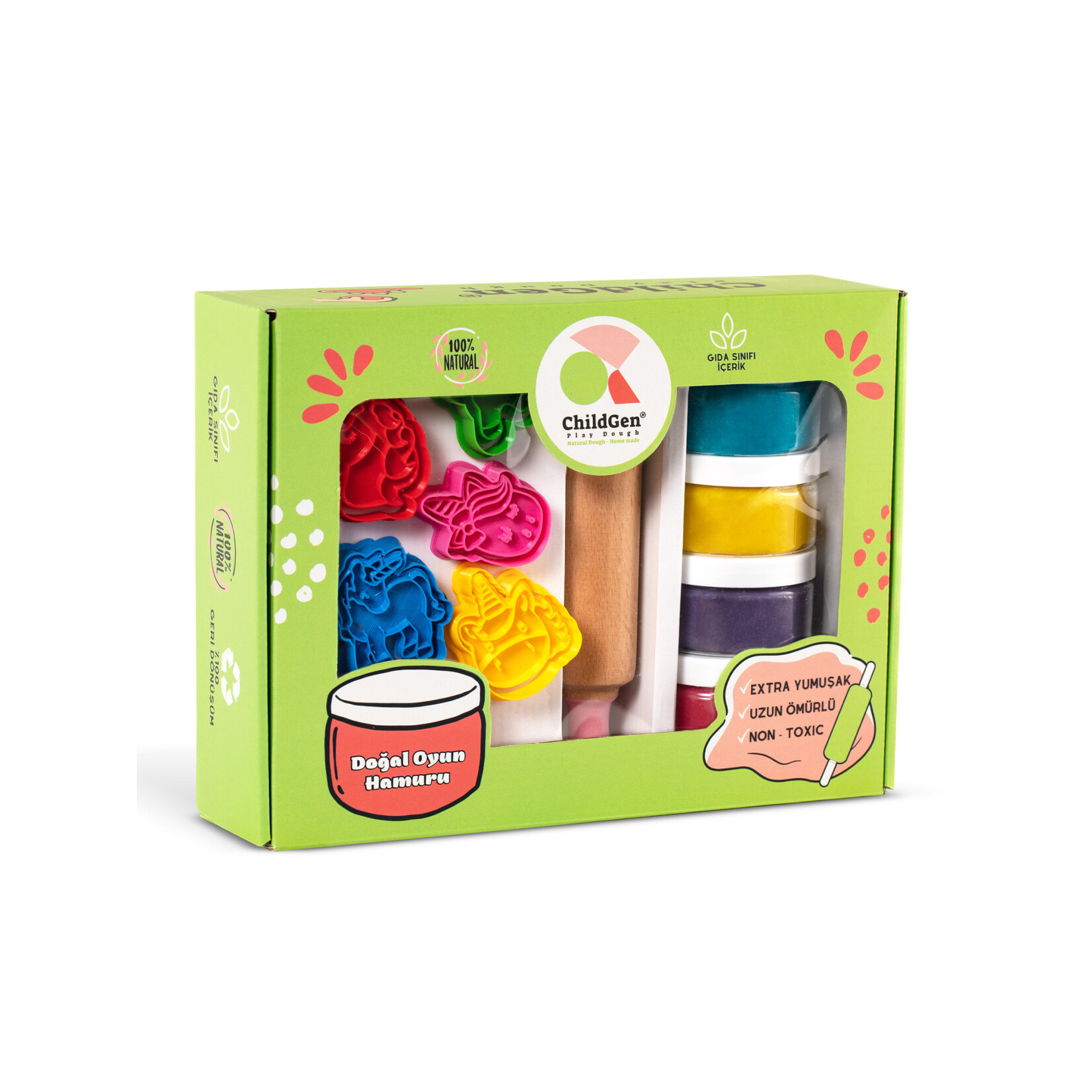 Childgen Childgen - Boetseerklei premium set - 100% natuurlijk - Unicorn