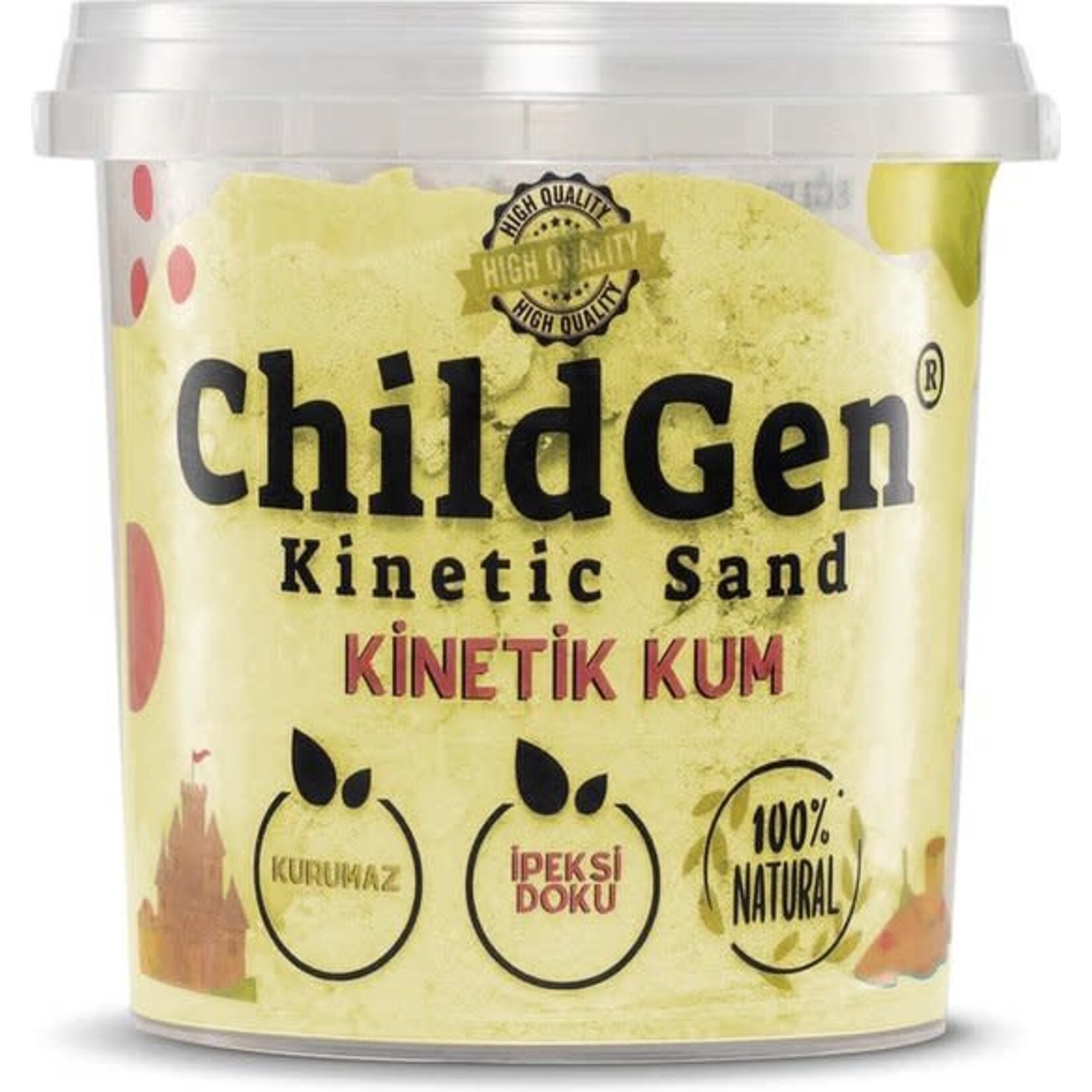 Childgen Childgen - Kinetisch zand (100% natuurlijk!) - 500g - Geel