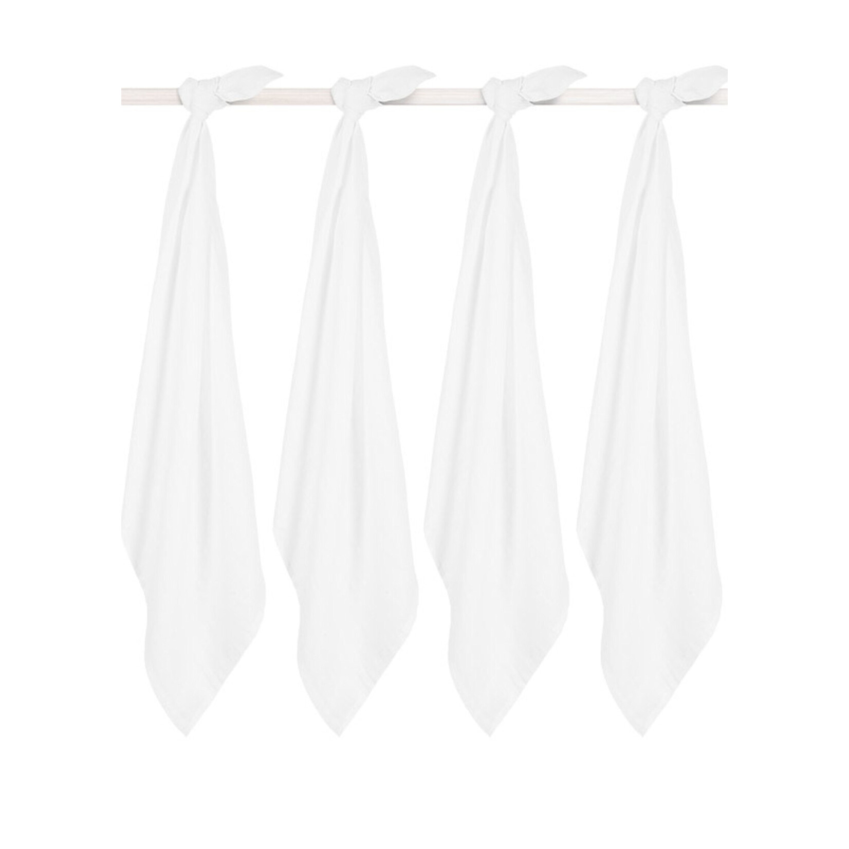 Jollein Jollein - Multidoek Bamboe Small 70x70cm Wit (4pack)