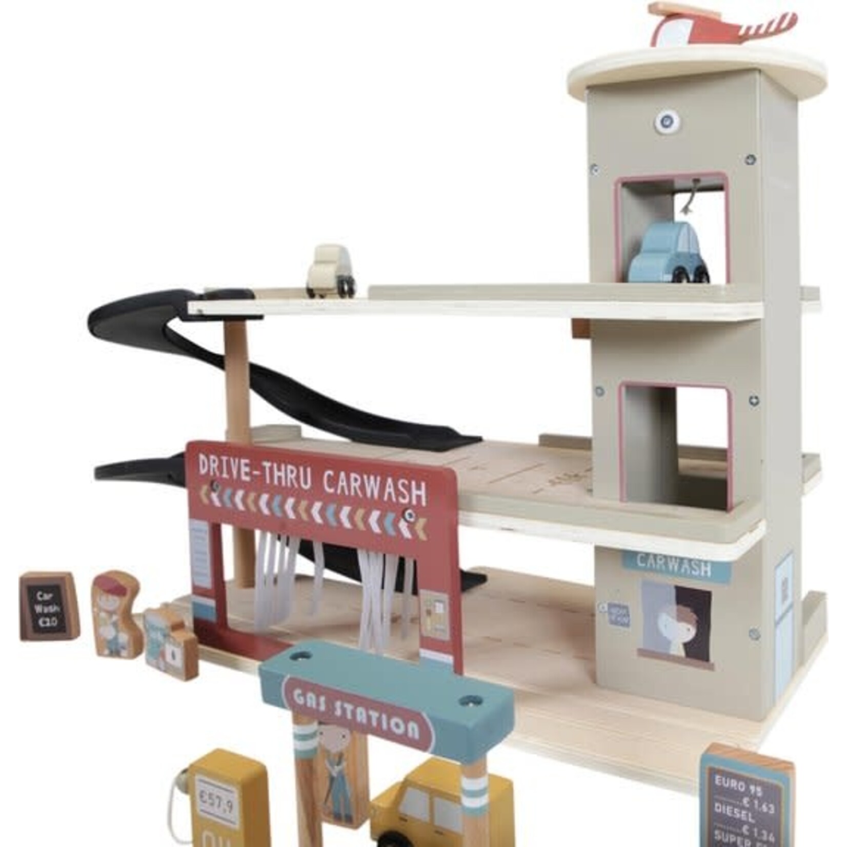 Little Dutch Toys Little Dutch Toys - Treinbaan uitbreiding - Garage FSC