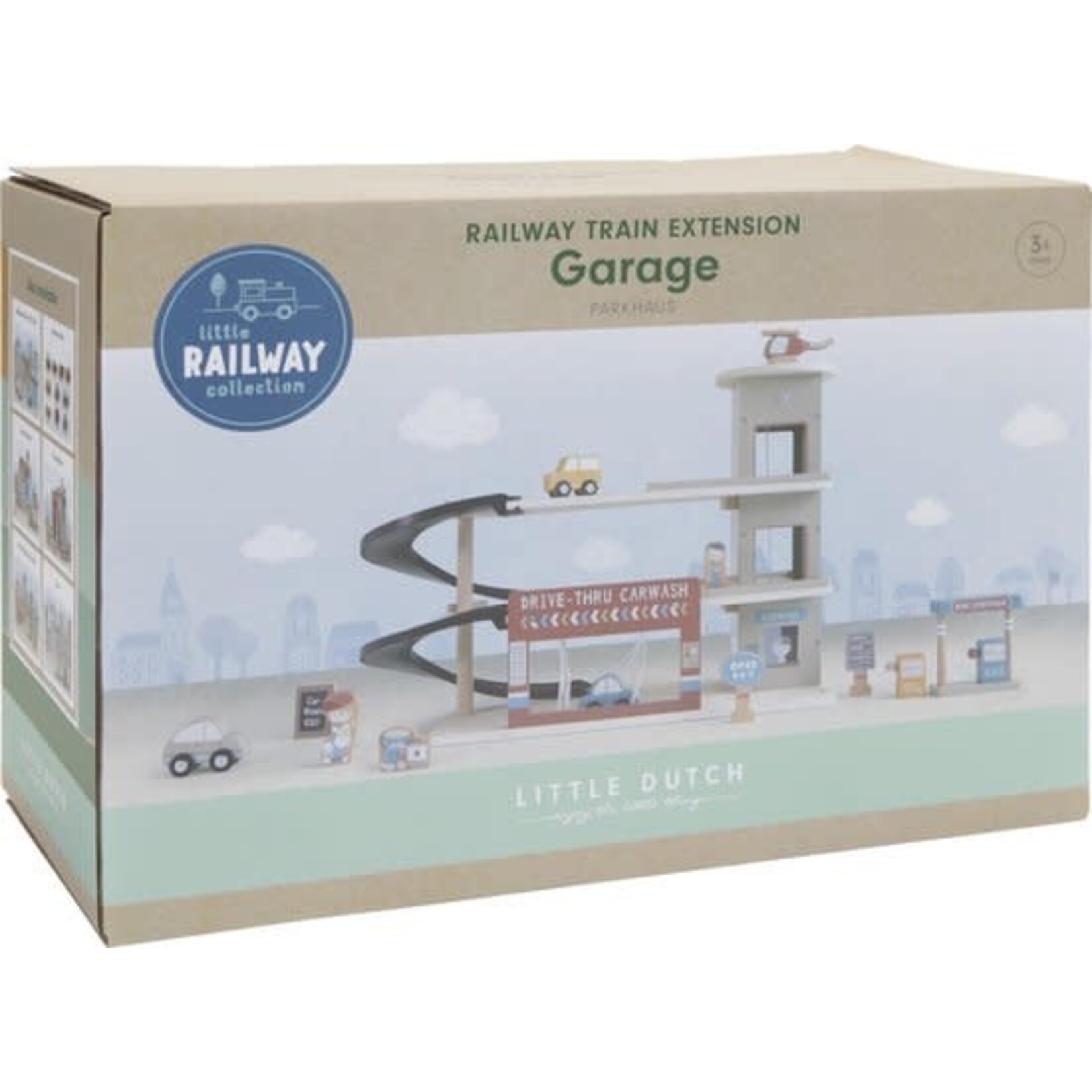 Little Dutch Toys Little Dutch Toys - Treinbaan uitbreiding - Garage FSC