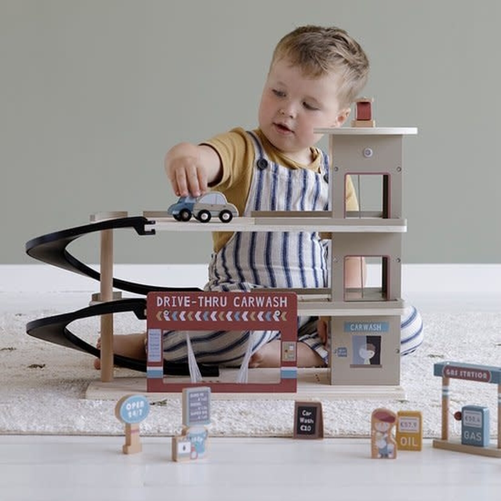 Little Dutch Toys Little Dutch Toys - Treinbaan uitbreiding - Garage FSC