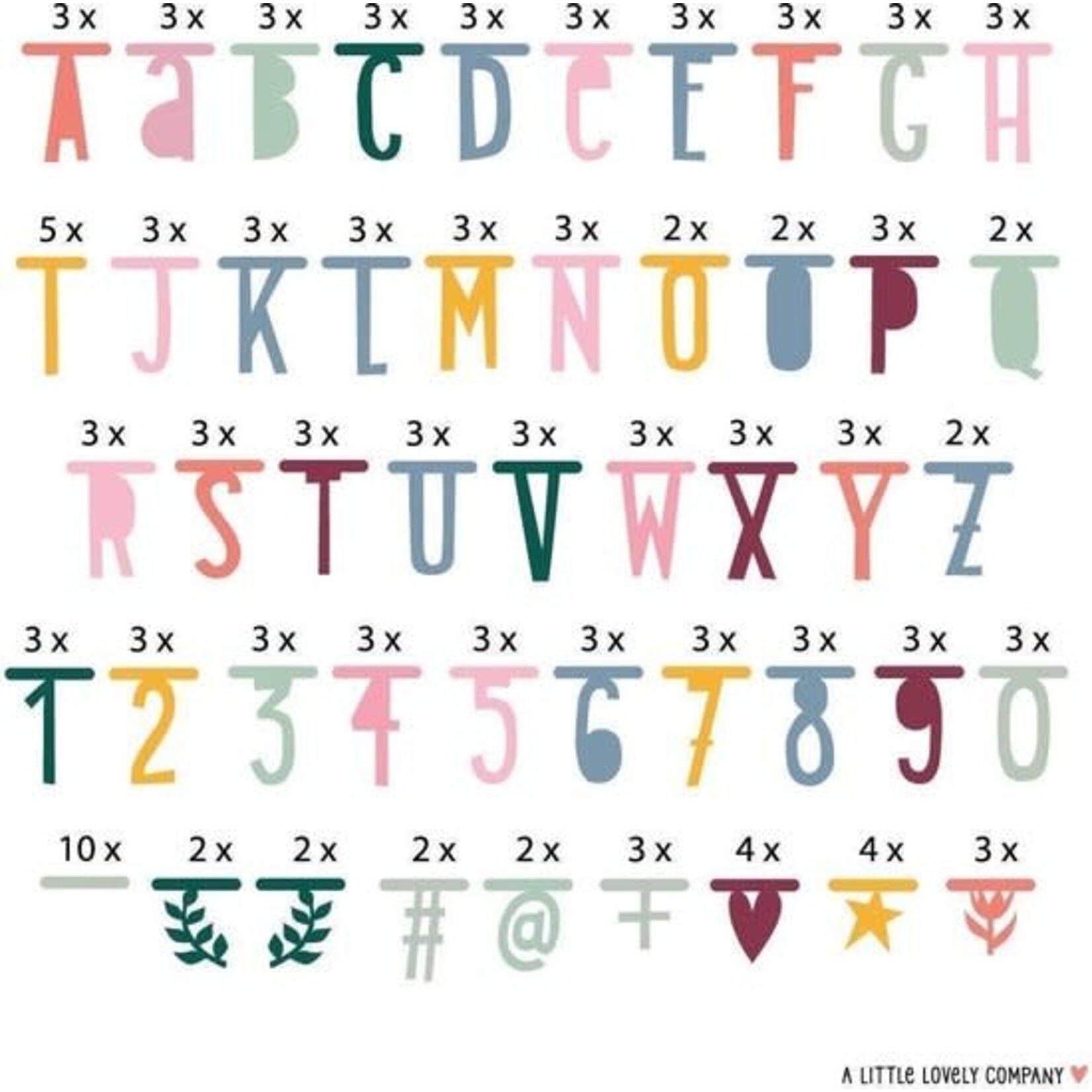 A little lovely company A little lovely company - Letter banner: Boho chic