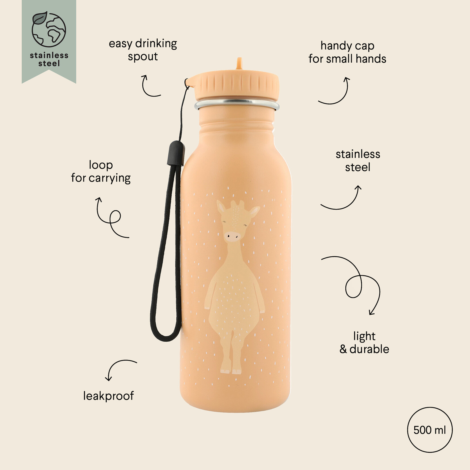 Trixie Trixie - Drinkfles 500ml - Mrs. Giraffe