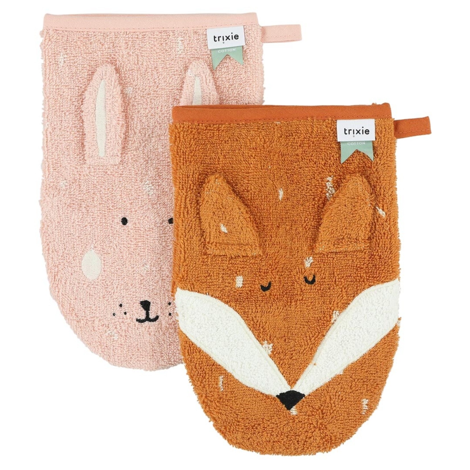 Trixie Trixie - Washandjes 2-pack Mrs. Rabbit - Mr. Fox