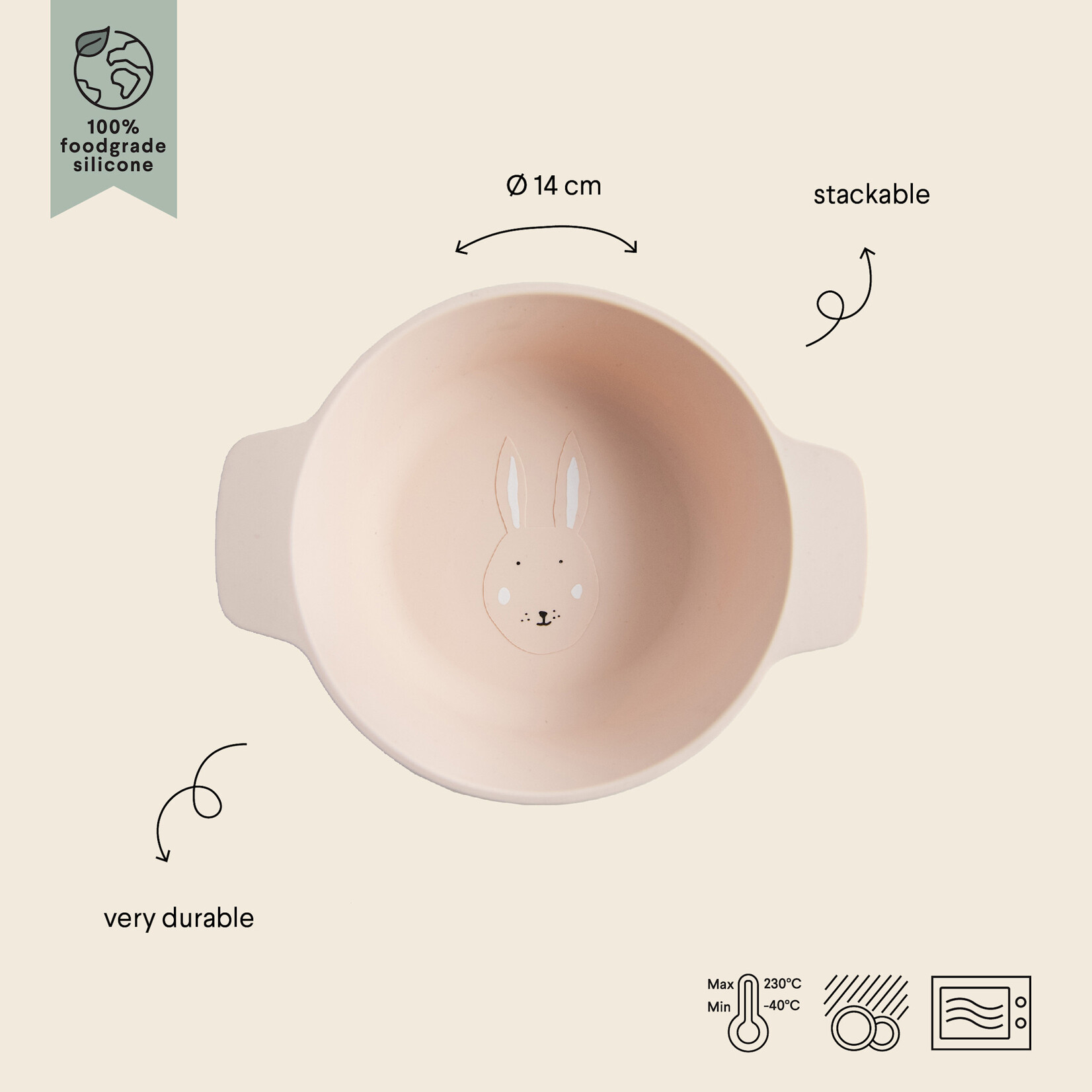 Trixie Trixie - Silicone bowl - Mrs. Rabbit