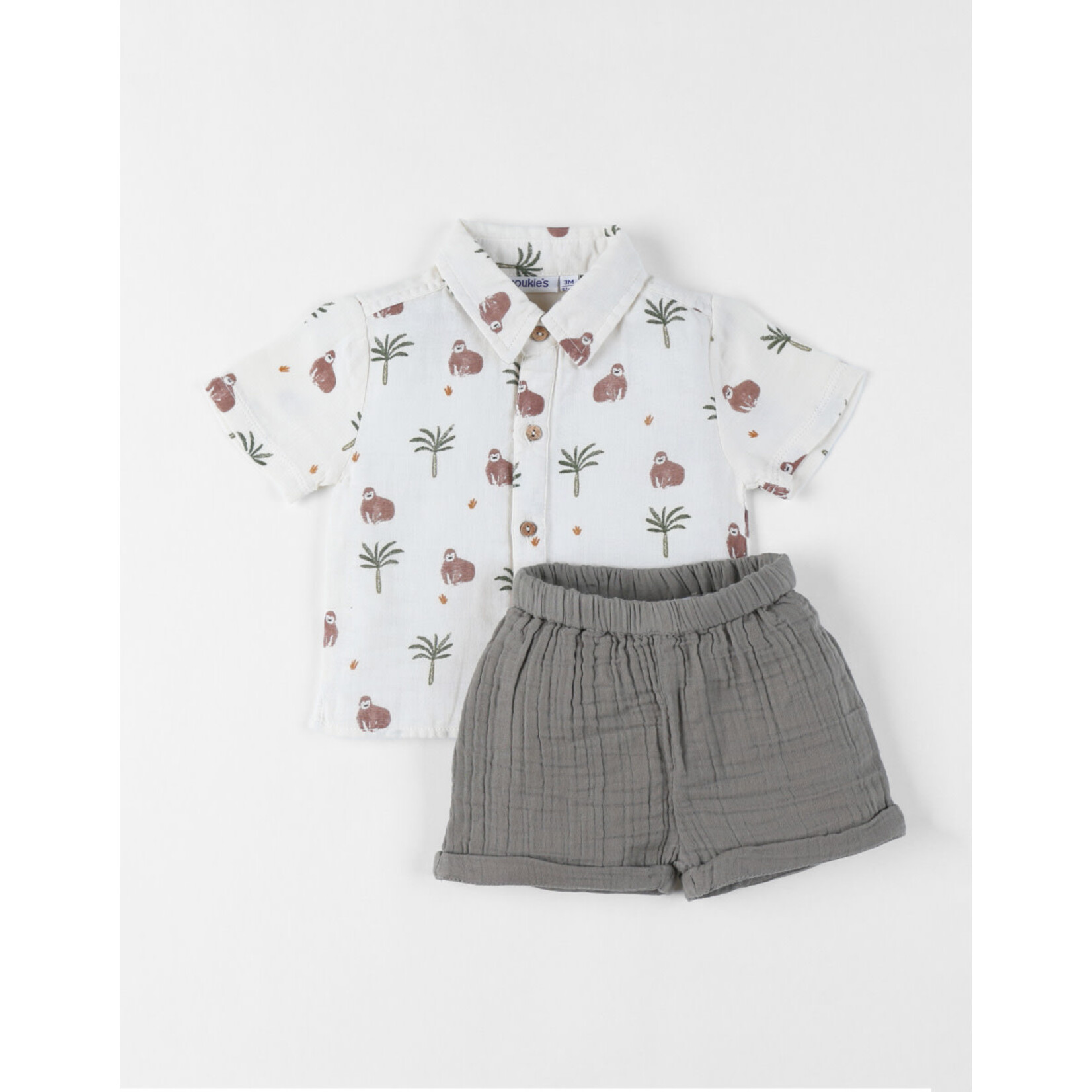 Noukie's Noukie's - Set Hemd met Short - Cute Gorilla