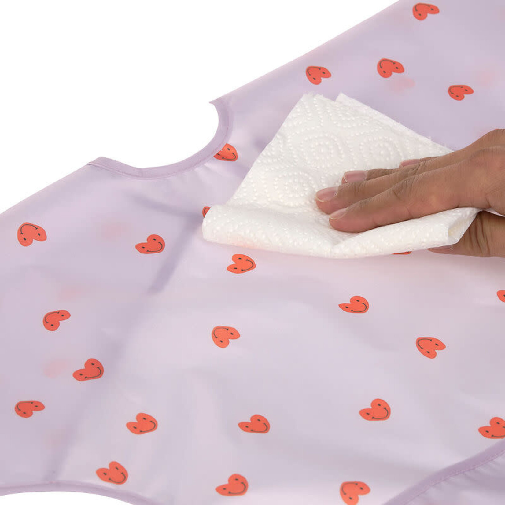 Lassig Lässig - Long Sleeve Bib 2 pcs Happy Rascals Heart lavender