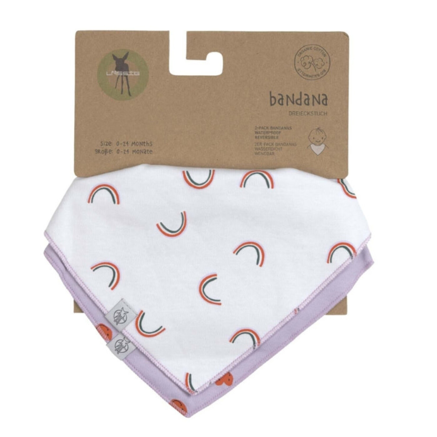 Lassig Lässig - Bandana/cowl-neck 2 pcs Happy Rascals Heart, lavender