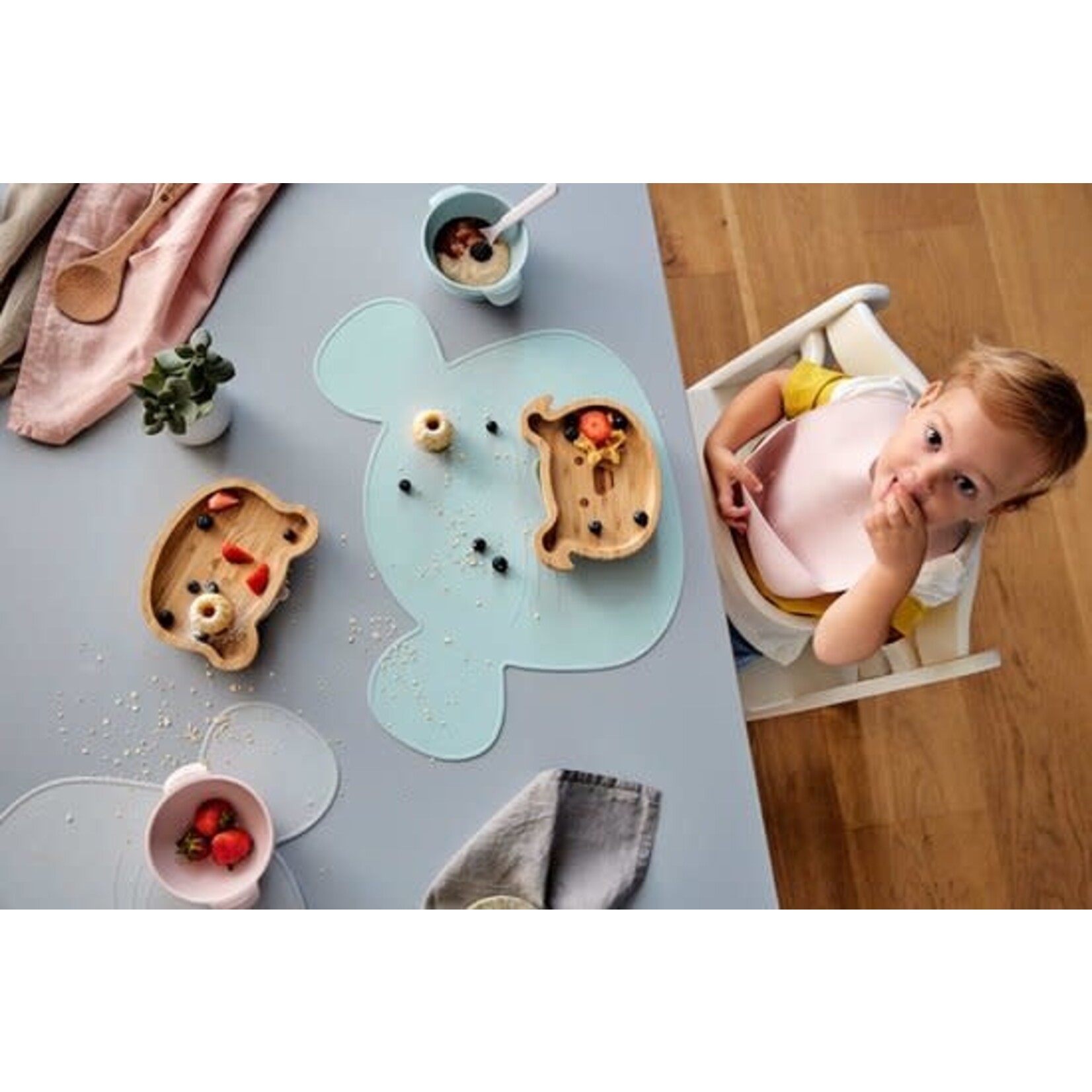 Lassig Lässig - Silicone Bib Little Chums Mouse rose