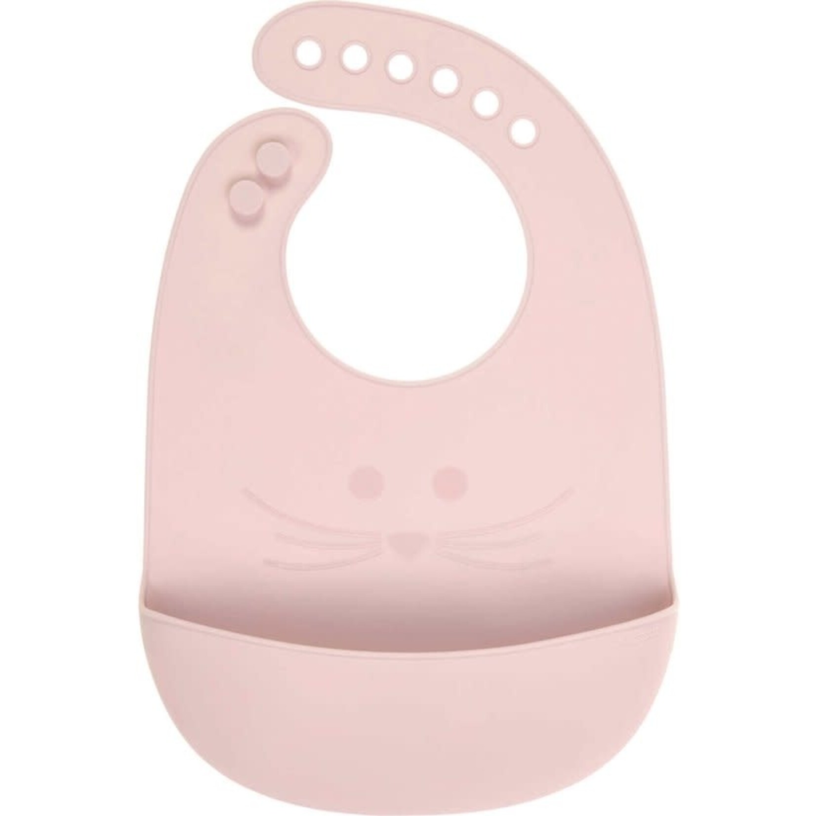 Lassig Lässig - Silicone Bib Little Chums Mouse rose