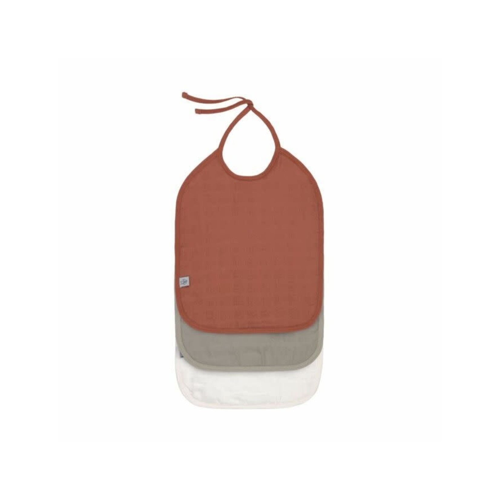 Lassig Lässig - Muslin/Terry Medium Bib 3 pcs ass. rust/olive/milky