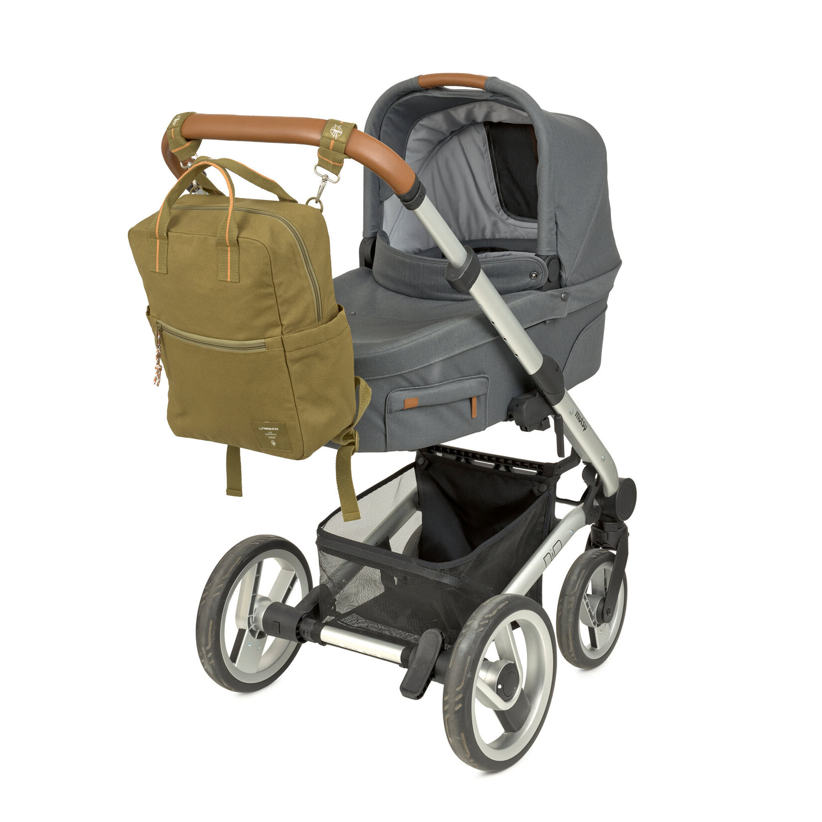 Lassig Lässig - Little One & Me Square Backpack Big GOTS olive