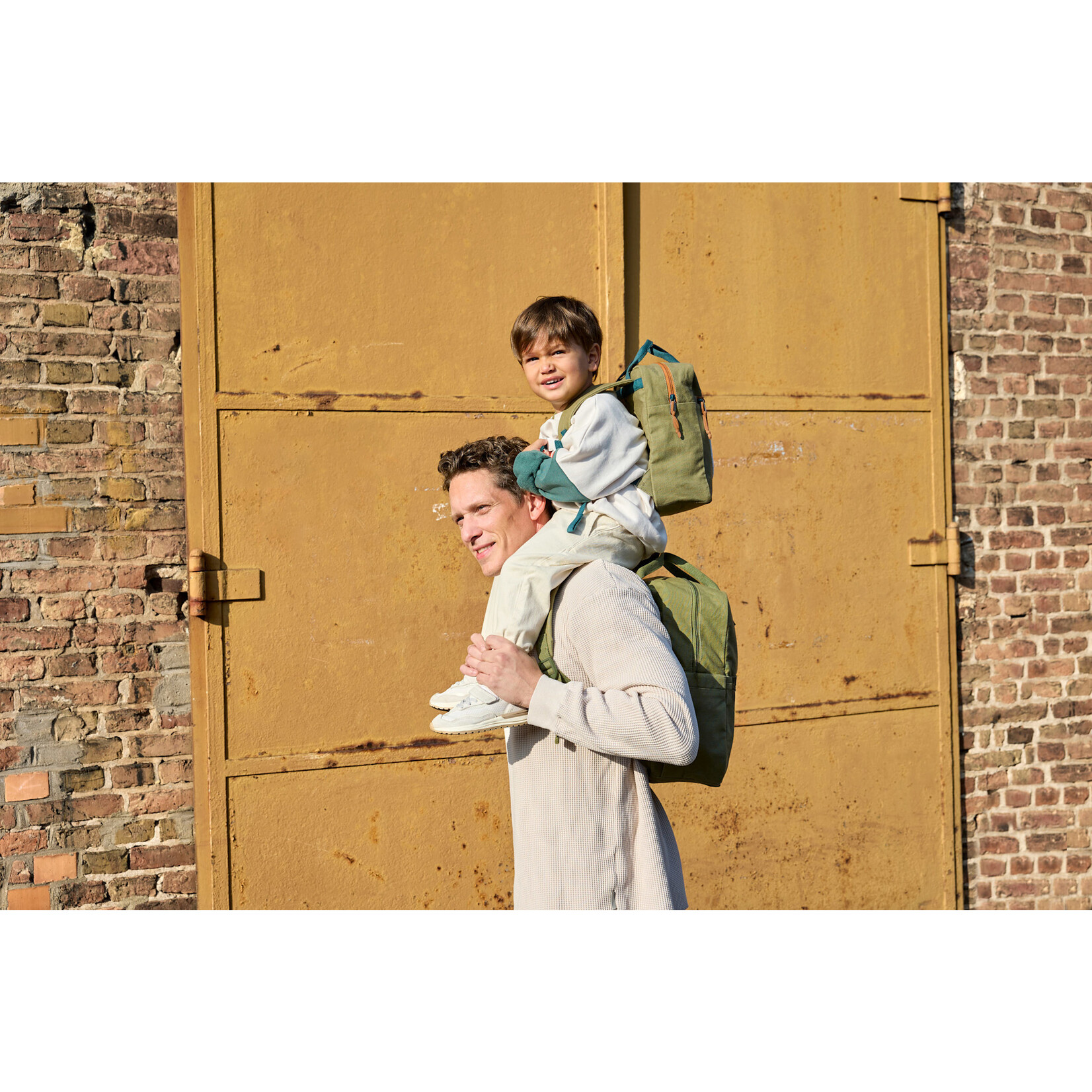 Lassig Lässig - Little One & Me Square Backpack Big GOTS olive
