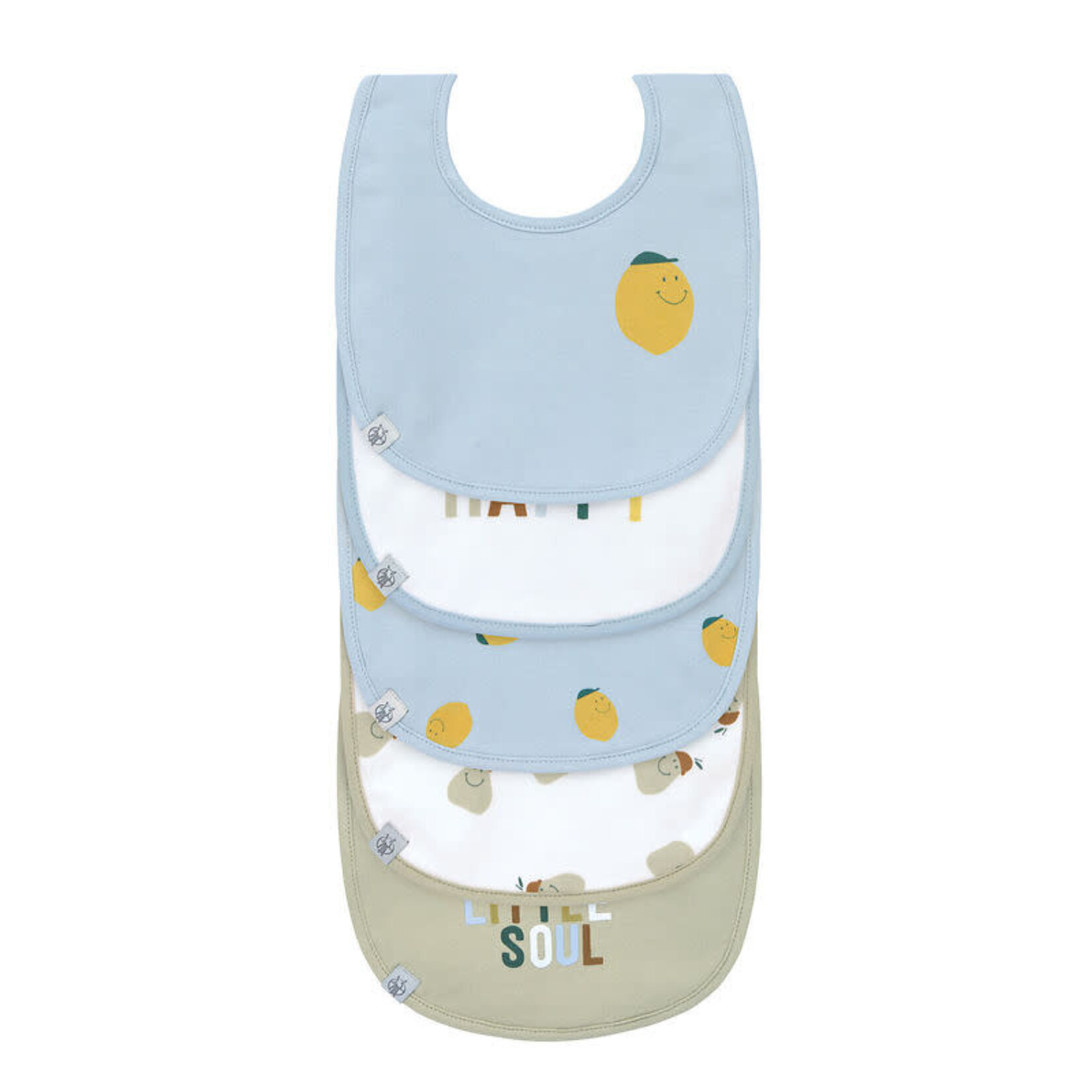 Lassig Lässig - Value Pack Bib 5 pcs Happy Fruits Lemon