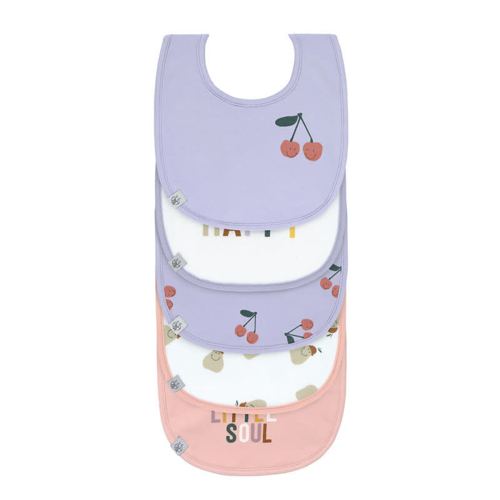 Lassig Lässig - Value Pack Bib 5 pcs Happy Fruits Cherry