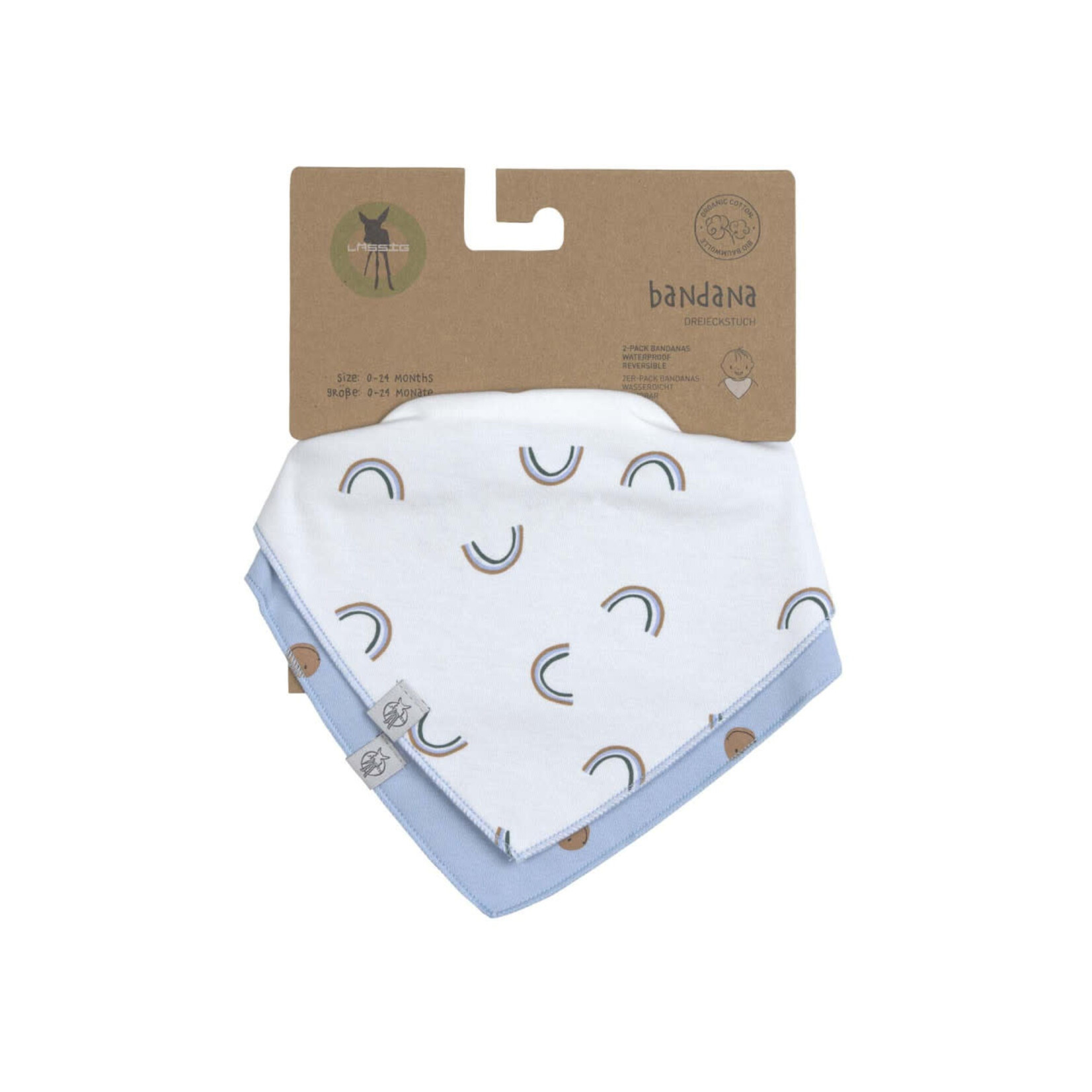 Lassig Lässig - Bandana/cowl-neck 2 pcs Happy Rascals Smile, sky blue