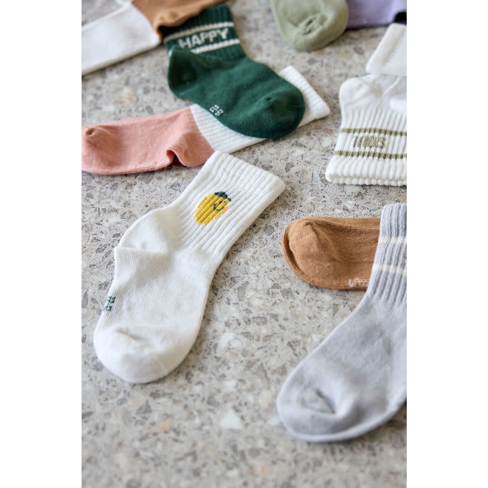 Lassig Lässig - Tennis Socks 3 pcs GOTS Lemon