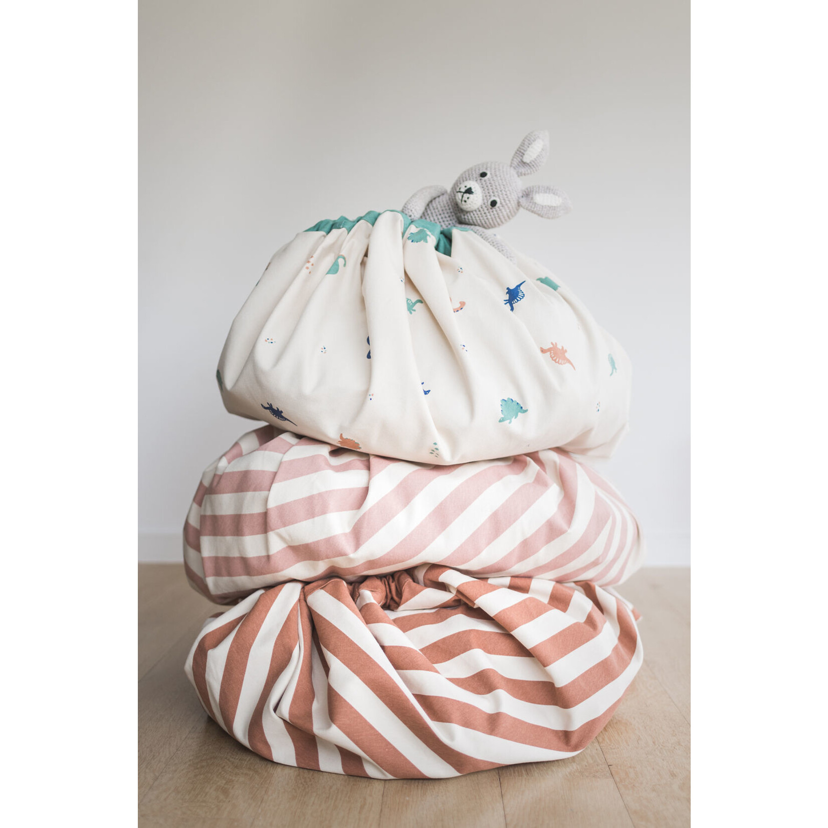 Play & Go Play & Go - Speeltapijt/Opbergzak Stripes Brown - 140 cm