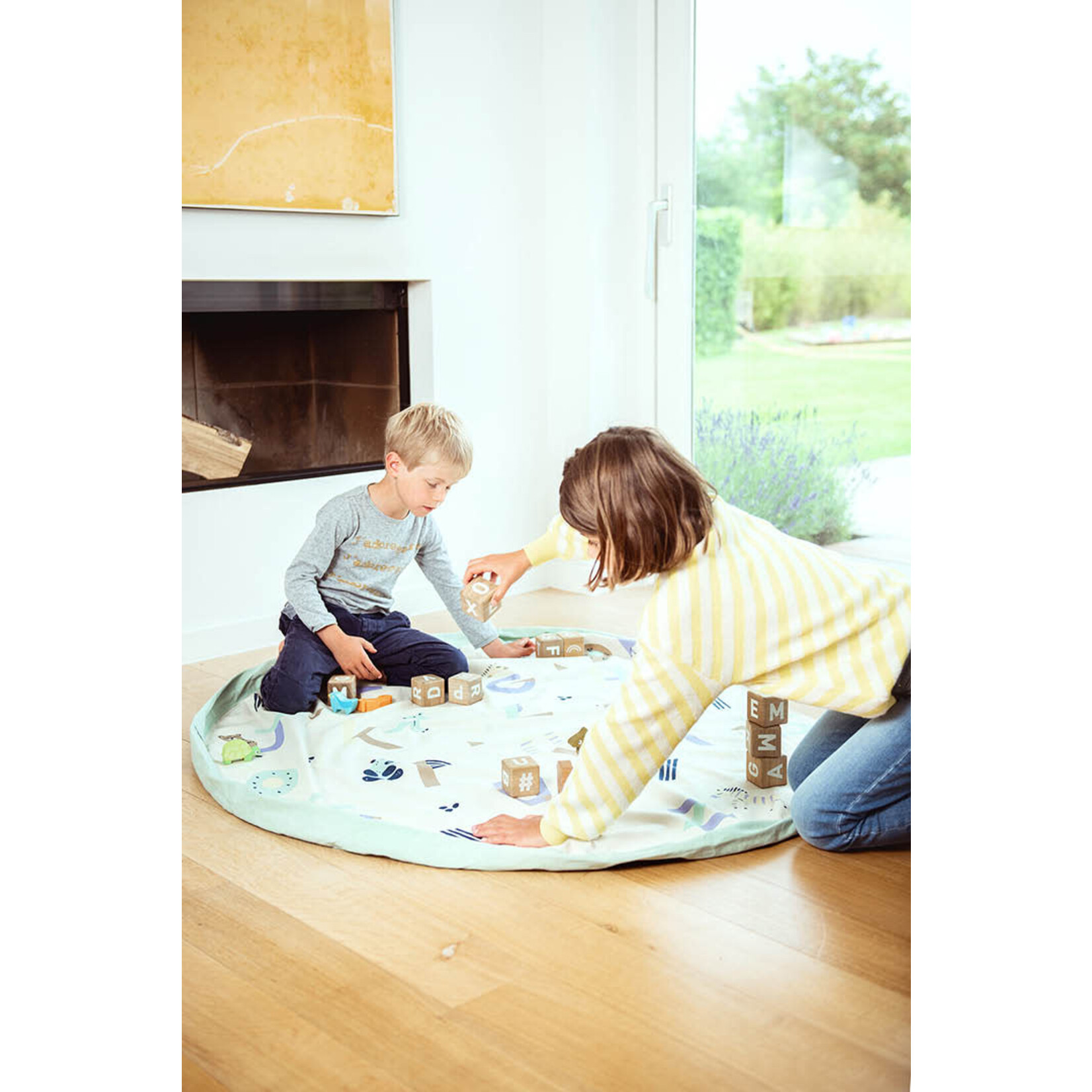 Play & Go Play & Go - Speeltapijt/Opbergzak Animal alphanet - 140 cm