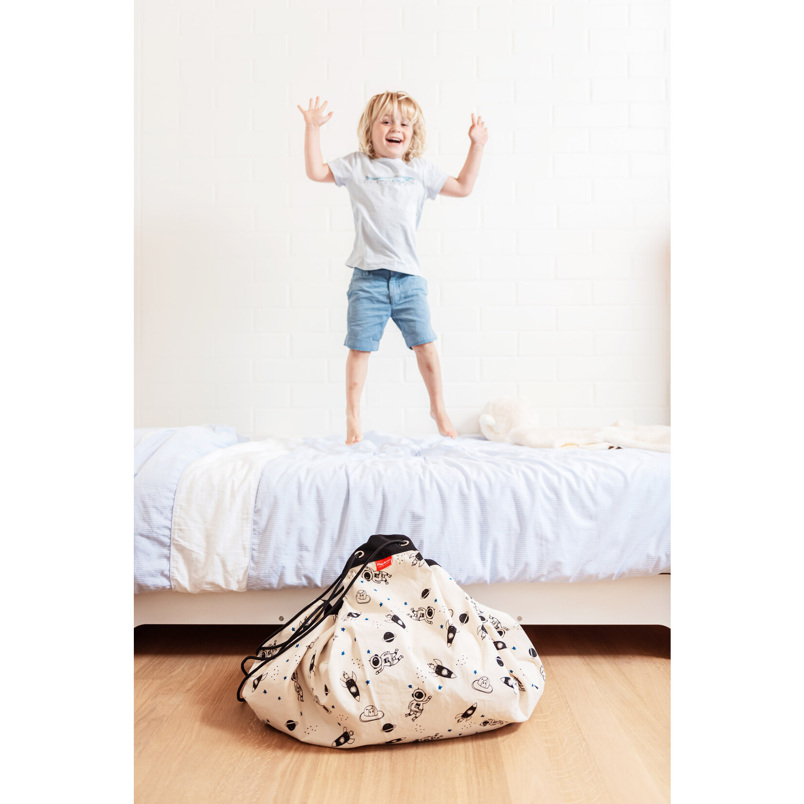 Play & Go Play & Go - Speeltapijt/Opbergzak Space_ glow in the dark - 140 cm
